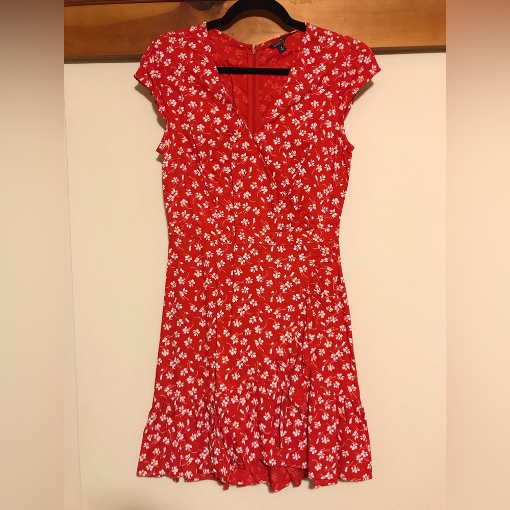 J Crew mercantile red and white mini summer dress